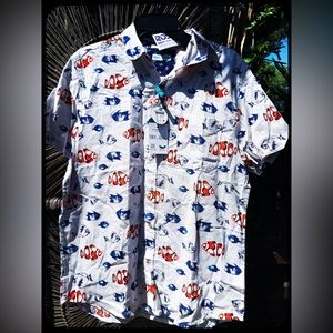 2023 SALE Mens/Teen Statement Shirt, Fish Print